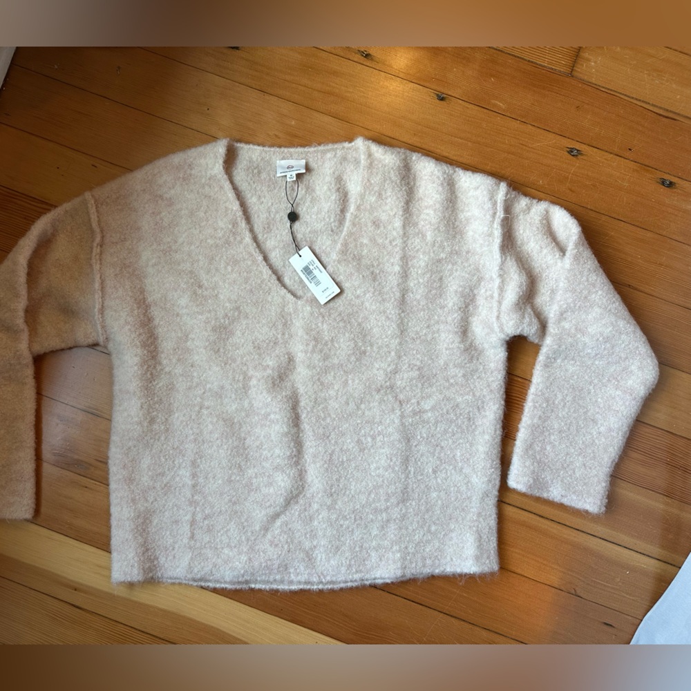 AG Adriano Goldschmied Soft pink V-Neck Sweater
